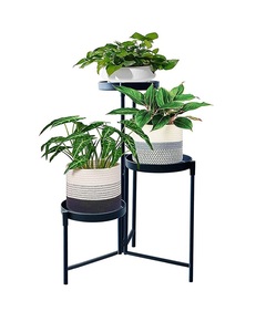 Decorative metal flower <b>pot</b> <b>stand</b> with antique finished for indoor and outdoor garden plant display and home decoration - Product Image 1