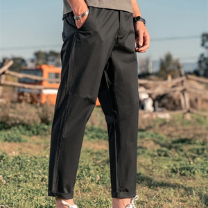 OEM กางเกงแนวสตรีทสำหรับผู้ชายกางเกงทรงเรียวสีพื้นแฟชั่นลำลองมีเอกลักษณ์ใส่ได้ทั้งชายและหญิงโลโก้แบบกำหนดเอง100% - Product Image 6