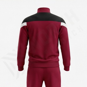Survêtement pour homme à texture lisse avec taille ajustable, poignets côtelés, coutures durables, parfait pour les exercices en plein air, vêtements de sport - Product Image 2