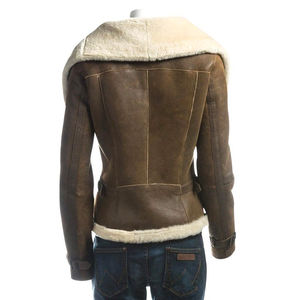 Premium Genuine Leather Fur Jacket with Inside Fur for Men Women Classic Jacket with Zipper Closure Durable Soft and Stylish - Product Image 3