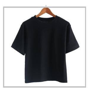 Camiseta corta de moda para mujer, camiseta informal ajustada con nuevo estilo formal de color sólido, Manga corta en tela de punto - Product Image 2