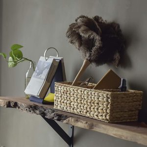 Op shopping 3-ection icker askets para helhelves Hy Woven ater acyacinth tortorage askets - Product Image 6