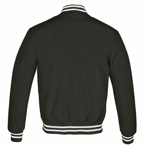 แจ็คเก็ตวาร์ซิตี้แบบคลาสสิคกันลมกันน้ำสำหรับผู้ชาย ผลิตตามสั่งแบบ OEM ขายส่ง พร้อมกระดุมหุ้มผ้า แขนเสื้อโพลีเอสเตอร์/คอตตอน - Product Image 2