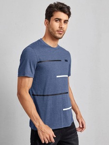 T-shirts pour hommes 100% coton Logo imprimé sur mesure Streetwear T-shirts pour hommes de haute qualité à vendre au prix de gros - Product Image 4