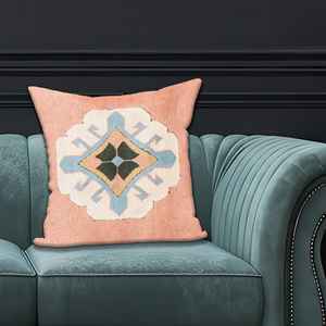 Cojín con Estampado Floral Kilim Vintage - Decoración Turca, 16"x16" - 40x40 cm - Product Image 2