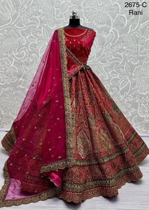ชุดเจ้าสาวที่สวยงาม lehenga choli กับคู่ dupatta - Product Image 3