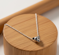 Collier pendentif en argent sterling 925 en forme d'animal, chaîne à maillons plaquée or, bijoux faits à la main, cadeau pour un usage quotidien