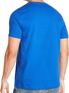 T-shirt à manches courtes pour hommes avec logo personnalisé, t-shirt coupe ajustée délavé en machine en coton 100% biologique avec fermeture à enfiler - Product Image 2