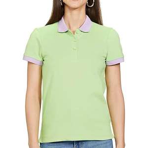 Camisetas POLO de algodón 100% de alta calidad para mujer, estilo informal de negocios transpirable, diseño personalizado, ropa de trabajo de longitud corta - Product Image 6