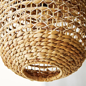 Pantalla de lámpara de jacinto de agua tejida a mano, pantalla decorativa ecológica para interiores rústicos y bohemios, cubierta de pantalla - Product Image 6