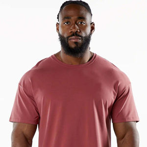 100% coton lourd surdimensionné hommes longue longueur T-Shirt impression personnalisée respirant haute qualité hommes surdimensionné T-Shirt - Product Image 5