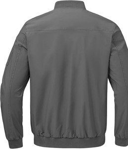 เสื้อแจ็คเก็ตผู้ชายคอปกตั้งลำลองแนวธุรกิจสีพื้นป้องกันการเกิดขน - Product Image 2