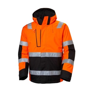 Vestes de travail réfléchissantes fluorescentes à manches longues, personnalisées avec logo, pour l'hiver, haute visibilité, vente en gros - Product Image 1