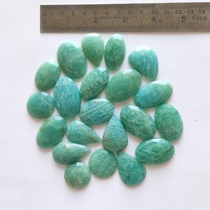 100% Naturel Amazonite Mélange Forme Lisse Dos Plat Lâche Véritable Cabochon Calibré Pierres Précieuses à Prix D'usine En Gros En Vrac - Product Image 5