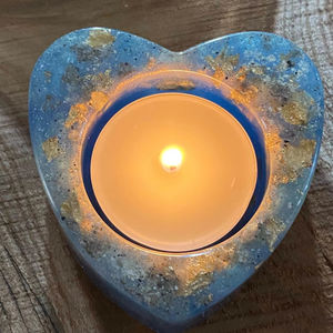 เชิงเทียนเรซินอีพ็อกซี่ที่เป็นเอกลักษณ์สำหรับห้องนั่งเล่นหรืองานอีเวนต์ที่มีสีสันชิ้นที่มีสไตล์สำหรับบ้าน - Product Image 1