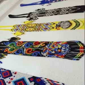 Artisan Handmade Personalization Glass Beads Necklace with Matching Earrings Boho Statement Jewelry Vintage <b>Rainbow</b> Bliss - Product Image 2