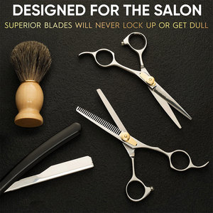 Tiêu Chuẩn Cao Nhật Bản Thép Tóc Cắt Kéo Thiết Lập Tốt Nhất Cắt Tóc Mỏng Chuyên Nghiệp Cắt Tùy Chỉnh Kích Thước Mỏng Kéo - Product Image 4