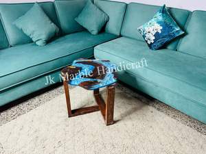 Dessus de table en époxy décoratif fait à la main de meilleure qualité pour le bureau à domicile vente en gros au meilleur prix artisanat en pierre semi-précieuse fabriqué à la main - Product Image 6