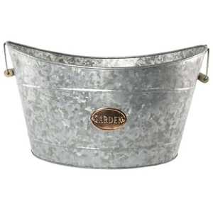 Large Round Galvanized Galvanize Metal Steel Party Tub Storage Container Drink Stainless Steel Factory Direct Logo Print