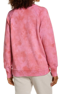 Sudadera con Logo Personalizado, Estilo Tie-Dye Rosa de Moda, Cuello Redondo, Manga Larga, Ropa Casual para Mujer, Corte Holgado, Sudadera Elegante, Servicios OEM - Product Image 4