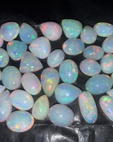 Opalines de feu ovales naturelles éthiopiennes Rafay Gemstone, 307 carats, 42 pièces, taille libre, multicolores, pour la fabrication de bijoux