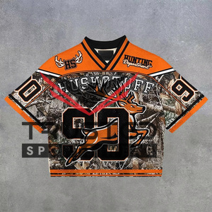 Camiseta Deportiva de Fútbol Americano Personalizada con Cuello Redondo y Manga Corta, Talla Grande, Logotipo Personalizado, Antibacteriana, Transpirable y de Secado Rápido - Product Image 1