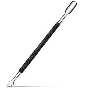 Pousse-cuticules carré en acier inoxydable réutilisable personnalisable OEM, outil de manucure double usage, soin de beauté Stahlmann Pro - Product Image 2