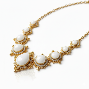 Collar de Perlas Naturales con Baño de Oro de 18k y Plata de Ley 925 para Mujer, Joyería de Piedras Preciosas para Fiestas, Regalo para Ella - Product Image 4