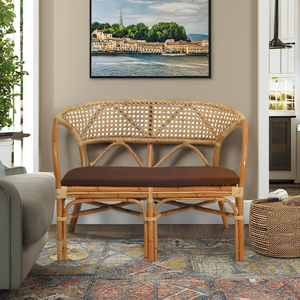 เฟอร์นิเจอร์ CV.Craftindo รุ่น Sienta โซฟาสองที่นั่ง ดีไซน์เอเชีย ทำจากหวาย นุ่มสบาย สำหรับห้องนั่งเล่น จากจังหวัดชวาตะวันตก - Product Image 1