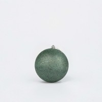 Boules de Noël rondes suspendues en plastique vert clair, fabriquées à la machine, 2 pièces, 20 cm, décorations d'arbre, Italy Optima Trade Srl