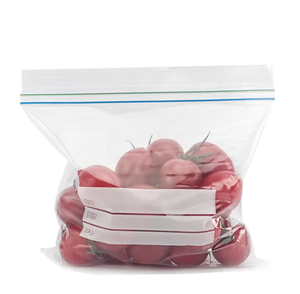 Sac en plastique PE transparent à fermeture éclair avec logo personnalisé pour le stockage durable des vêtements de la maison - Product Image 4