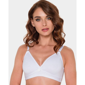 Bralette de Algodón Cómodo sin Varillas para Mujer, 120 Push-Up, Cierre Frontal, Relleno, Tejido de una Pieza, Logotipo en la Copa, AYCI-120, Uso Diario - Product Image 5