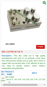 GS 589V Lot de 11 disques coupants en acier pour outils de bijouterie pour l'artisanat de bijouterie - Product Image 2