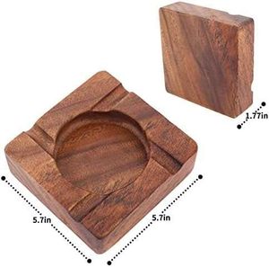 Cendrier en bois fait main pour la maison et le bureau - Product Image 4