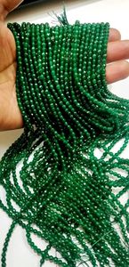 ลูกหยกสีเขียวธรรมชาติคุณภาพ AAA ลูกปัดขนาด4มม. ยาว14นิ้ว - Product Image 4