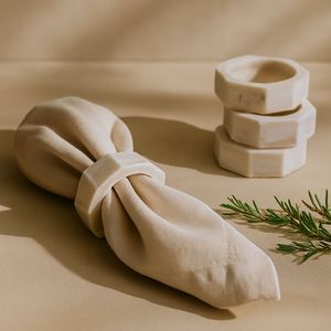 Anillo de Servilleta de Mármol Contemporáneo Personalizable para el Comedor del Hogar Moderno que Ofrece un Estilo y Funcionalidad Equilibrados - Product Image 3