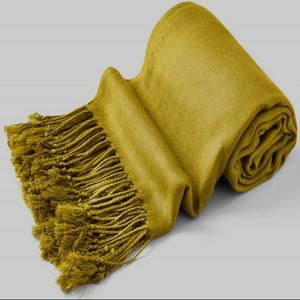 Écharpe longue en viscose chaude d'hiver pour femmes, couleur unie, avec pompon, écharpe en cachemire en gros, écharpes double face - Product Image 4