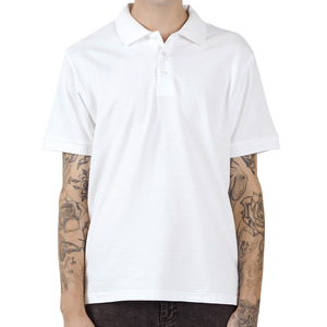 เสื้อโปโลตาข่ายคอตตอน220ก. สำหรับผู้ชายผู้หญิงเสื้อถักลายสีทึบพิมพ์แบบปักโลโก้ออกแบบได้ตามต้องการ - Product Image 5