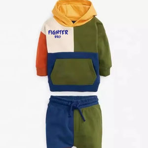 ชุดจ็อกเกอร์ปักลาย2ชิ้นแฟชั่นสำหรับเด็กชุดวิ่งมีฮู้ดพิมพ์ลายการ์ตูนพร้อมโลโก้เครื่องแต่งกายฤดูร้อน - Product Image 1
