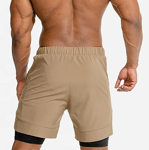 Meilleure qualité vêtements de sport course Shorts de gymnastique Compression personnalisée sueur entraînement entraînement Fitness sport athlétique polyester hommes - Product Image 2