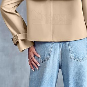 Chaquetas de lana estampadas de diseño personalizado de talla grande para mujer, chaquetas de lana para mujer de fabricante pakistaní - Product Image 6