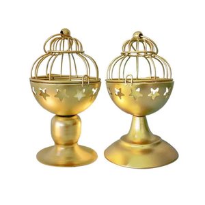 เชิงเทียนโลหะทองเหลืองโบราณสำหรับตกแต่งบ้านสไตล์คริสมาสต์เชิงเทียน - Product Image 2