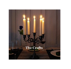 Candelabros de color plateado de primera calidad con cinco brazos, candelabros para decoración de bodas y hogar de fabricante en India - Product Image 3