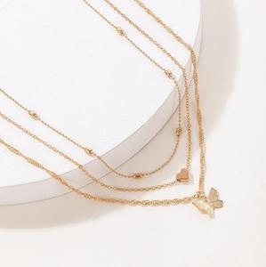 Collar de Moda para Mujer, Ligero, Sencillo, Geométrico, con Forma de Corazón, de Aleación de Zinc, con Cadena de Eslabones, 39 cm, Regalo - Product Image 4