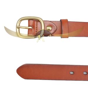 Hebilla Vintage para mujer logotipo personalizado impreso ropa informal cinturón de cuero para mujer nuevo producto 2023 cinturón de cuero de vaca 100% para mujer - Product Image 1