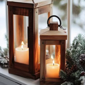 Handmade <b>Tapered</b> Wooden <b>Candle</b> Stand with Customizable Printing - Product Image 2