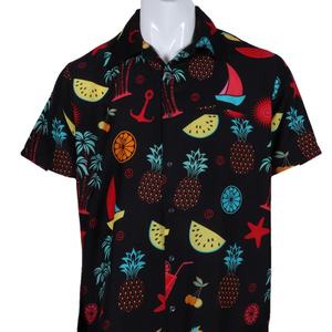 Resort <b>Men's</b> Hawaiian polyester <b>Shirt</b> Quick Dry Aloha <b>Shirts</b> Short Sleeve <b>Beach</b> Holiday Casual Summer Button Up <b>Shirt</b> - Product Image 1