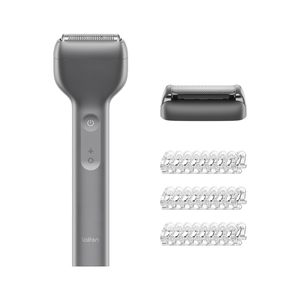 Tondeuse Électrique Étanche pour Hommes, Rasoir à Cheveux et Barbe Rapide, Utilisation Humide/Sèche IPX7 avec Guides, Alliage Métallique Gris pour le Visage - Product Image 4