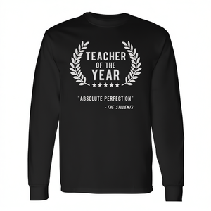 Camiseta de manga larga Teacher Of The Year, regalo de agradecimiento para profesores - Product Image 2