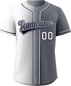 Vêtements de sport personnalisés avec nom et numéro cousus Offre Spéciale de vêtements de sport T-shirt en jersey de baseball fendu personnalisé pour hommes - Product Image 4